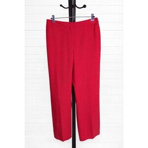 Talbots Red 18 WP Wide Leg High Waisted Trousers